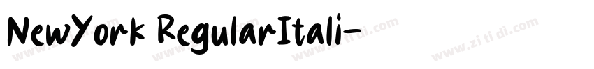 NewYork RegularItali字体转换